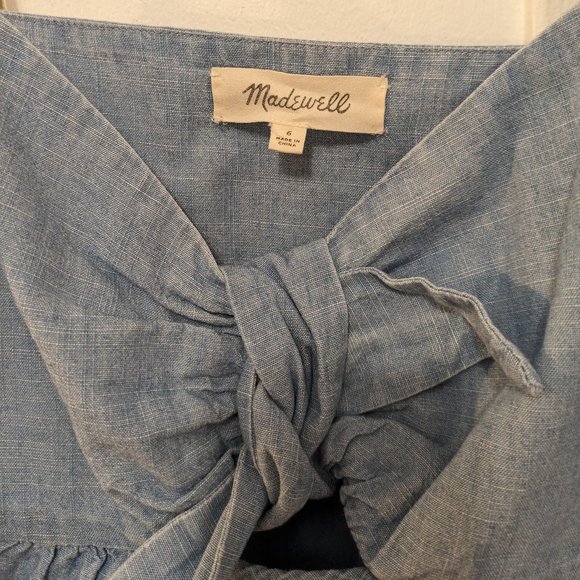 Madewell Cutout Bow Front Top - Picture 6 of 7